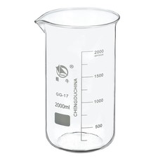2000ml Tall Form Glass Beaker, 3.3 Borosilicate Graduated Lab Measuring Cups