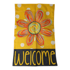 Welcome - Flower Flag Home Decor-Colorful way to Welcome Summer-Yard Flag Decor