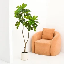 Artificial Fiddle Leaf Fig Tree 5.5 FT Tall Fake Plant Faux Tree ,Home Decor