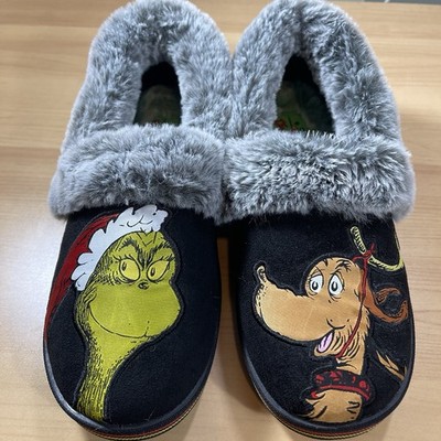 BOBS By Skechers Grinch Slippers Womens Sz 6.5 Christmas Holiday