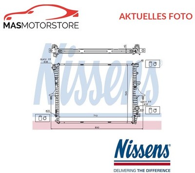 KÜHLER WASSERKÜHLER MOTORKÜHLER NISSENS 65276A P FÜR VW TOUAREG