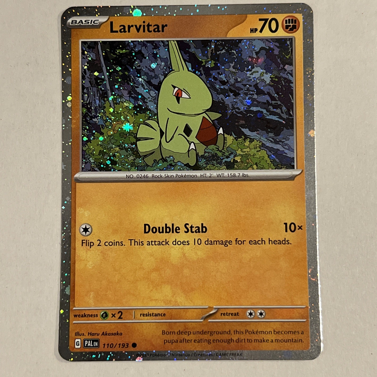 Larvitar Cosmo Holo 110/193 Promo NM Pokemon Fast Shipping