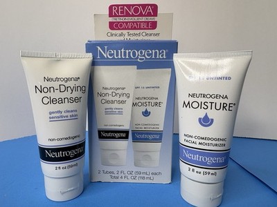 Neutrogena Non Drying Cleanser and Facial Moisturizer 2pk 2fl oz Each Renova