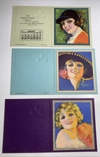 1931 Calendar Samples R Wilson Hammell Art Pretty Lady Flapper Girl Kemper Thos