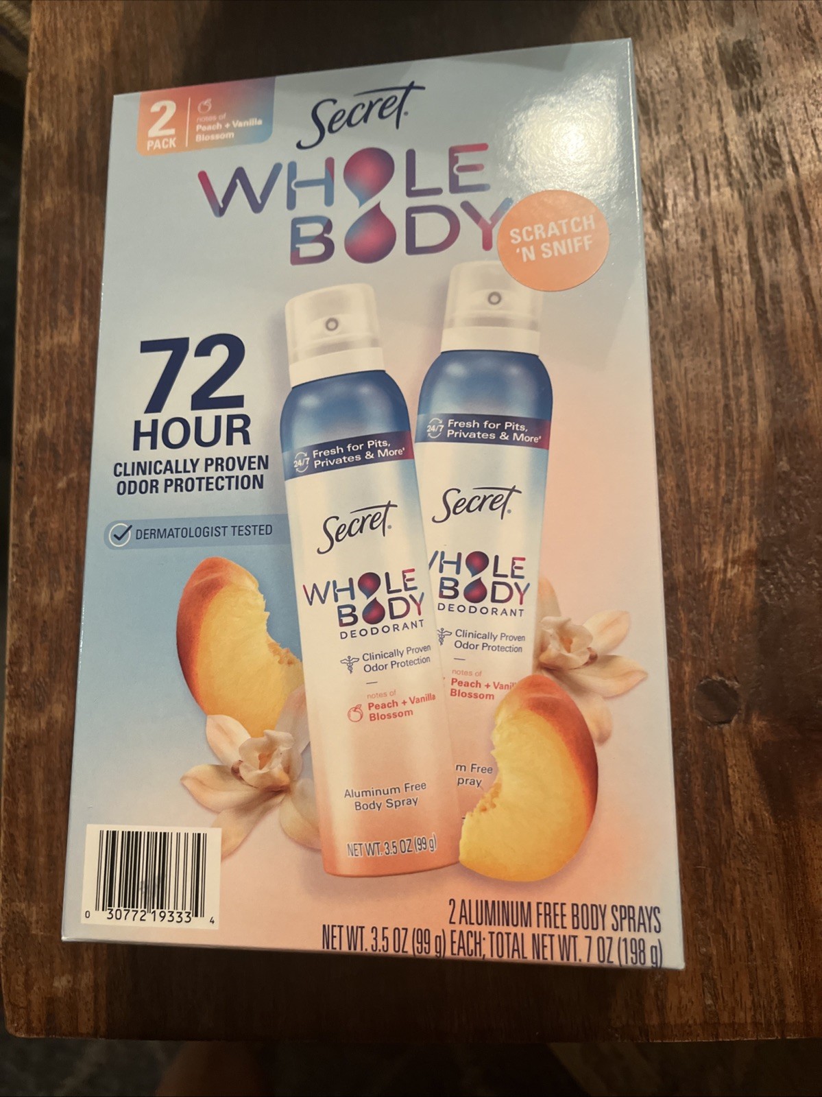 3.5 Oz. Peach & Vanilla Scent Aluminum Free
