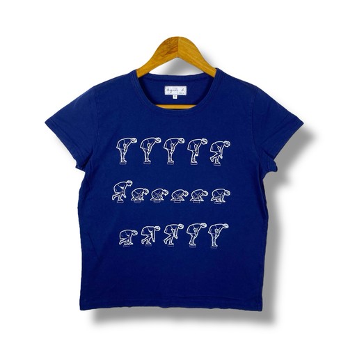 Agnès b., Vintage AGNES B. Paris Ruppert & Mulot Artwork Women Tops Tee Shirt Size 2