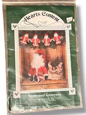Vtg 1987 Hearts Content Santa and Company 23" Doll Christmas Garland Pattern
