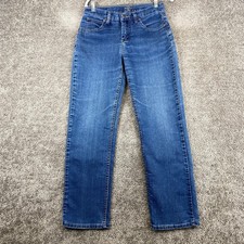 Riders by Lee Straight Leg Jeans Women's Petite 8P Blue Mid Rise Medium Wash