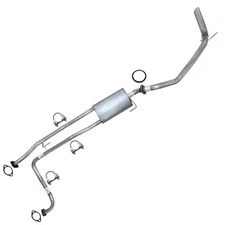 Stainless Steel Pipe Muffler Exhaust Kit fits: 2007-2015 Titan 5.6L 139.8" W.B.