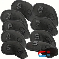 Premium Magnetic Leather Iron and Wedge Golf Club Head Covers