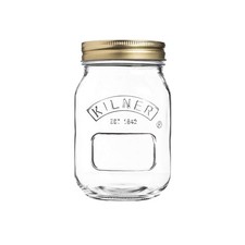 Image of Kilner Preserve Jar 0.5L (500ml) Round Glass Screw Top Lid 0.5 litre, Clear