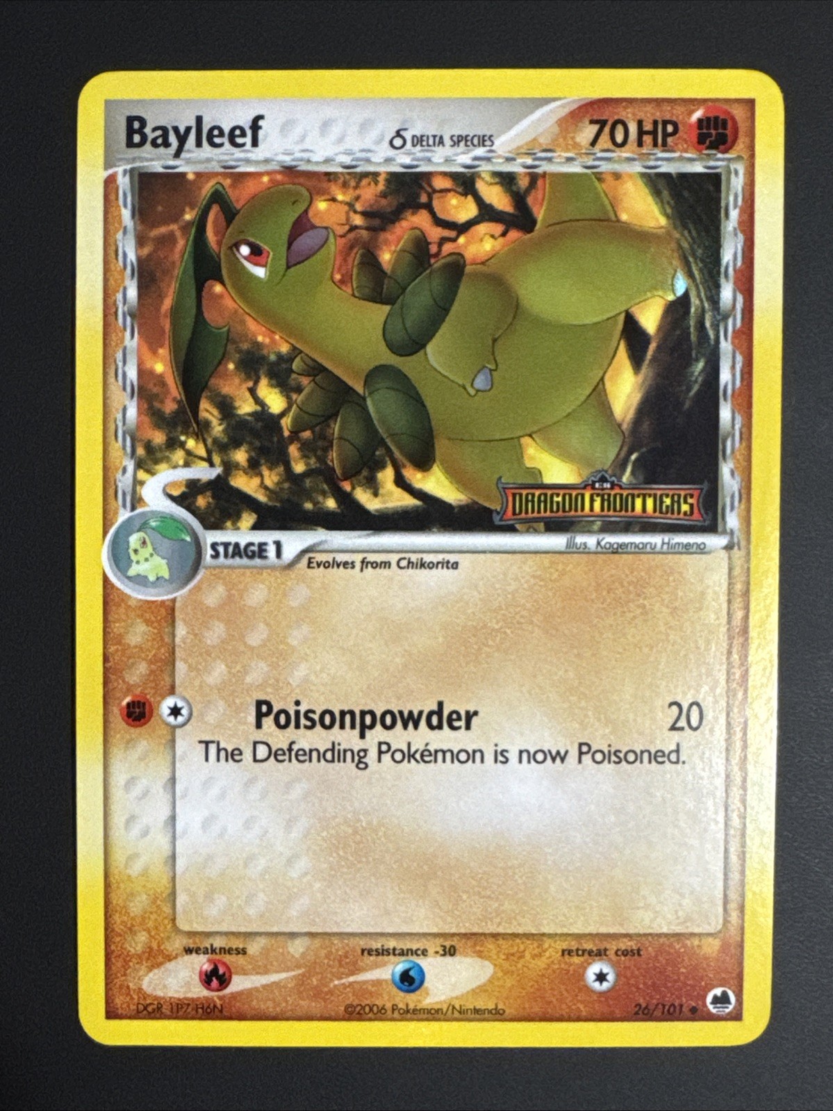 Bayleef (Delta Species) 26/101 EX Dragon Frontiers Reverse Holo Rare Pokemon TCG