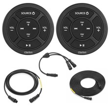 Clarion Two CMR-10 Round, Marine Wired Remote w/ CMC-RC-25 25 ft 7.62 m  C...