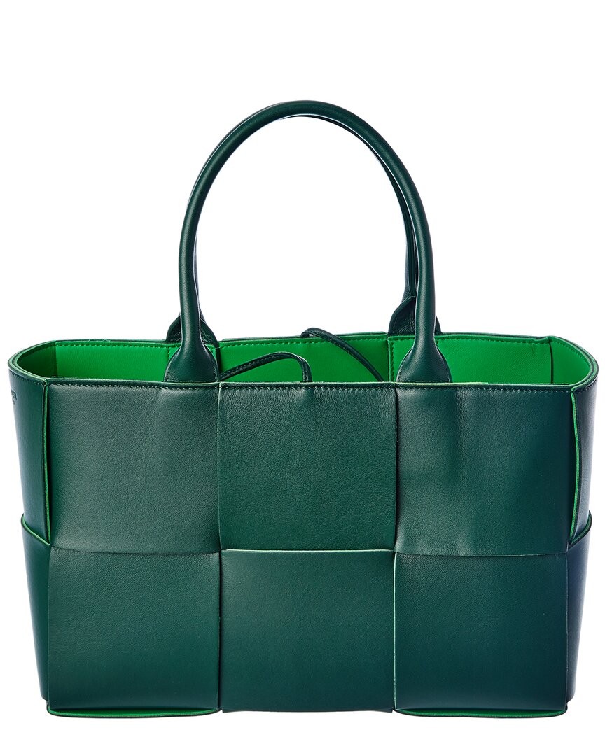 BOTTEGA VENETA エコバッグ グリーン Bottega Veneta Arco Small Intrecciato Leather Tote Women's Green