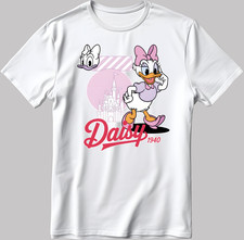 Image of Disney Daisy Duck Short Sleeve White-Black Men / Women T Shirt YZ139