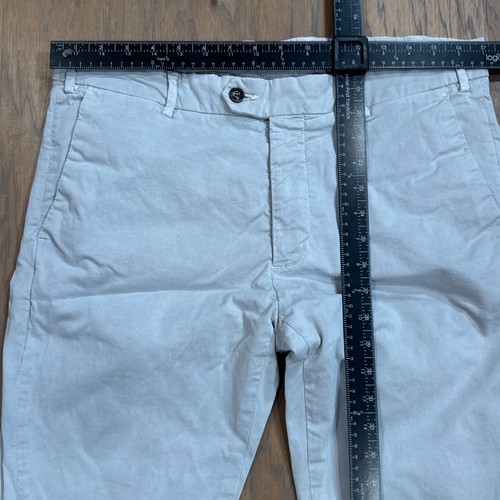 Pantalone Peter Millar uomo 34 grigio corona cotone lavorato elasticizzato slim fit golf chino - Foto 3 di 13