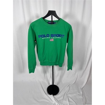 Polo Sport Ralph Lauren Green Sweatshirt Sweatpants Set XS Vintage Style Lounge