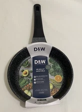 D&W Deane & White 8” Skillet Non-Stick Quality Cookware 2” Deep Black NEW