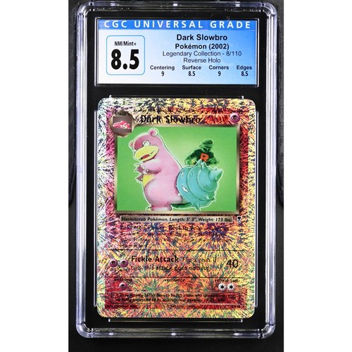 CGC 8.5 NM/MINT Slowbro 8/110 Legendary Collection Reverse Holo Foil Graded