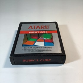 Rubik's Cube 3D (Atari 2600, 1983) Game Cartridge & Manual - Tested
