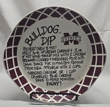 Mississippi State "BULLDOG DIP" Baking/Serving Dish with Recipe 