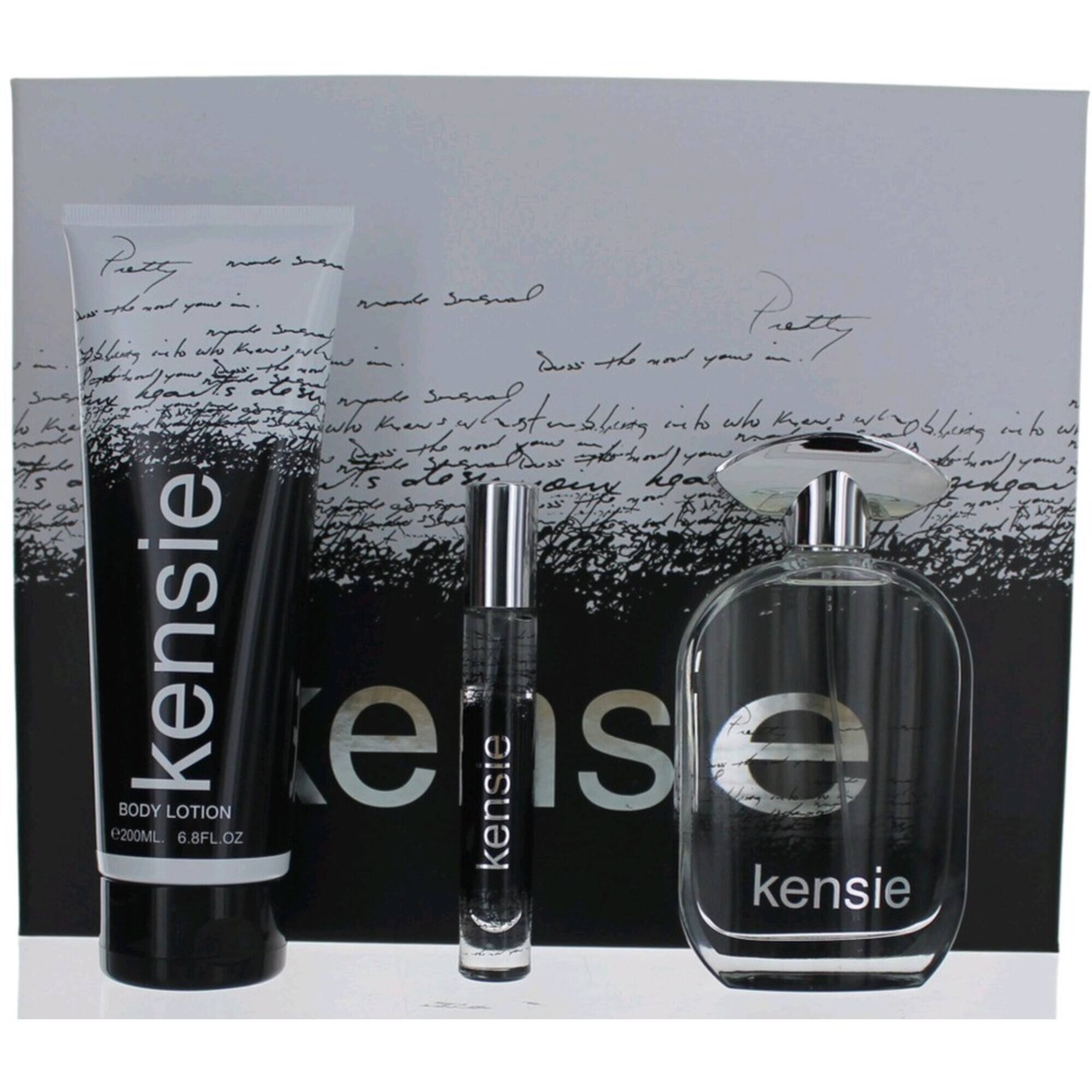 Подарочный набор Kensie Womens Лосьон для тела, 3,4 унции и 0,34 унции EDP-спрея, 3 шт.