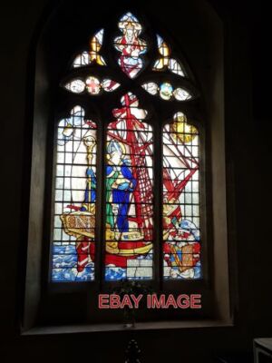 FOTO HEILIGER NIKOLAUS GLASMALEREI FENSTER ST SAMSON'S CRICKLADE GLASMALEREI W