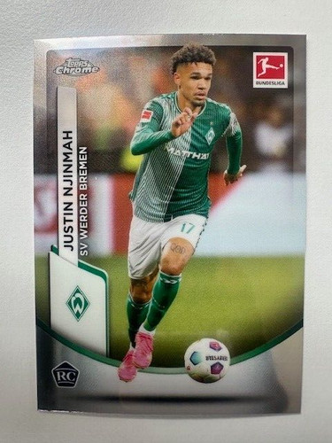 Topps Chrome Bundesliga 2023/24 Justin Njinmah Werder Bremen Card No 13