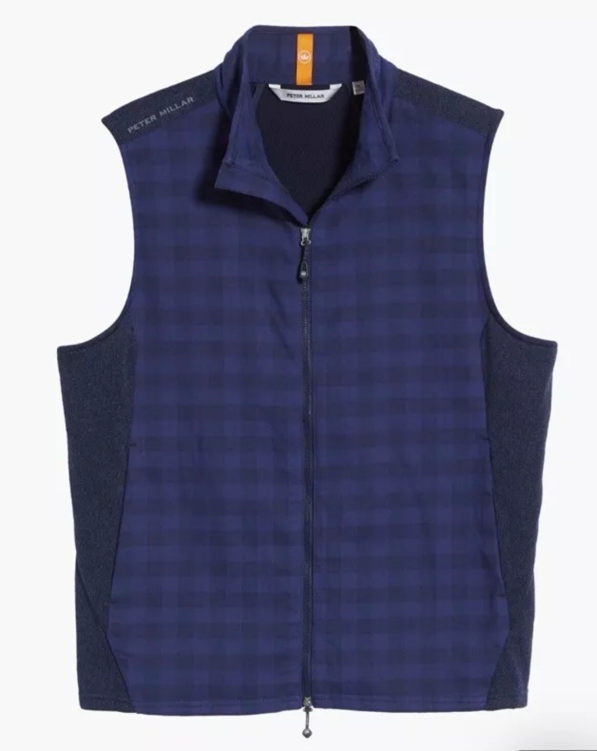 Peter Millar Crown Sport Mens Fuse Elite Flannel Vest Navy Blue Sz XL NWT $220