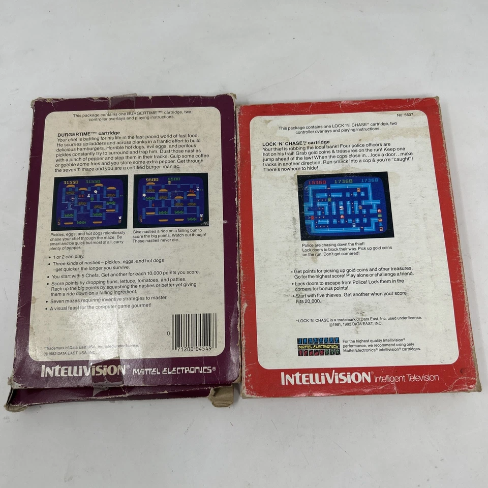 Burgertime and Lock ‘N Chase Intellivision Game Bundle - Check Desc for details - Image 2 of 4