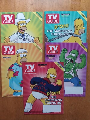 TV Guide 23 Book Lot: Simpsons 5 Covers, Miley Cyrus, Housewives, Dancing, Lost