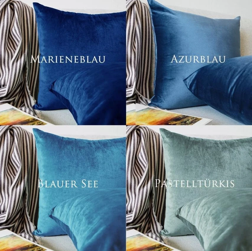 Kissenbezug Samt 40x40 45x45 50x50 30x50 Kissenhülle Sofakissen Deko samtig 1er - Bild 4 von 4