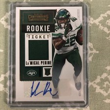 LaMical Perine - 2020 Contenders ROOKIE TICKET ROOKIE PATCH AUTO - NY Jets!