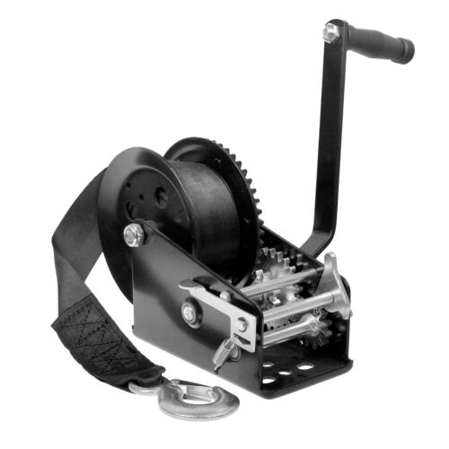 Hand Winch Heavy Duty Hand Crank 3500lbs 33ft 10M Polyester Strap for Boat / ATV - Picture 8 of 9