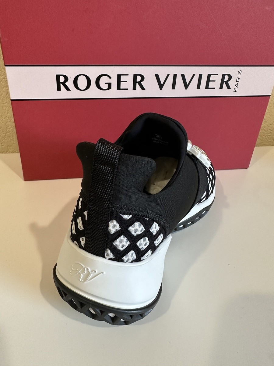 Roger Vivier クリスタルバックル キャンバス ミュール Roger Vivier Women's Viv Crystal Buckle Slip-On Sneaker | eBay