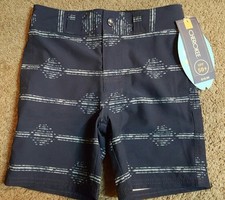 Cherokee Boy's Navy "Dot Stripe" Swim Trunks, Sz. 4