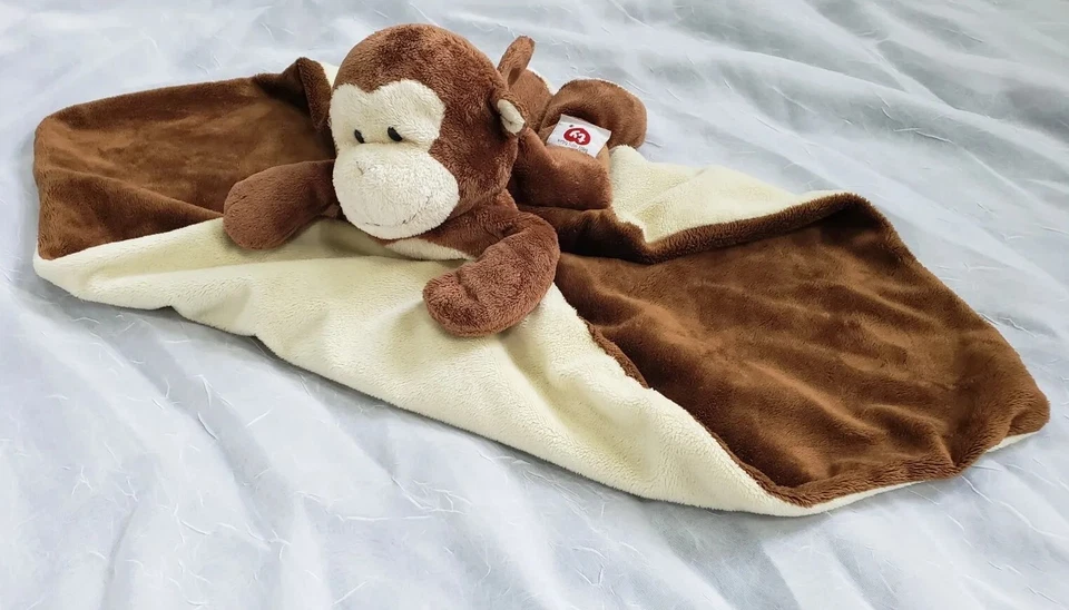 Manta Tylux Mono 2009 Marrón Lovey Reversible Cabeza Pies Nubby Jungla RARA Foto 3 de 4