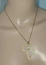 Africa map necklace