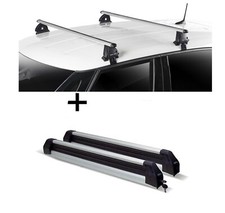 Skiträger Silver Ice + Dachträger EVO ALU für Skoda Citigo 5 Türer ab 2012