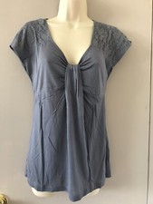NWT Banana Republic Womens Short Sleeve Dark Blue Blouse -Sz XS
