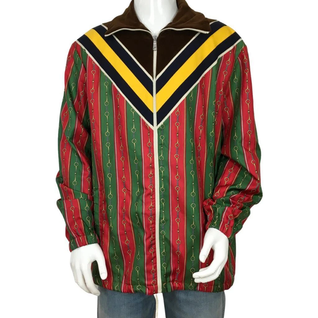 Gucci Veste Bomber Homme Icônes Alternées Ceintures Multicolore Taille XL