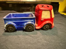 Vintage Ceramic Truck Toothbrush Holder and soap dish