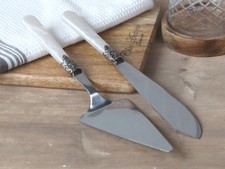 Chic Antique Set Tortenheber Kuchenmesser perlmutt Kuchen Torte Vintage Shabby