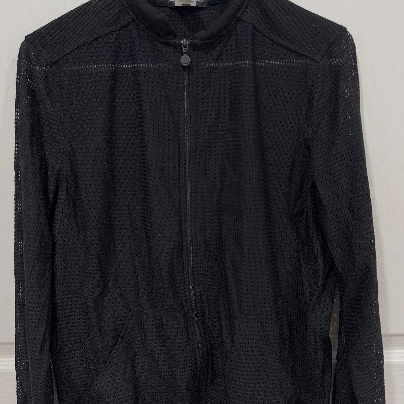 beyond-yoga síťovaný plný zip sweater