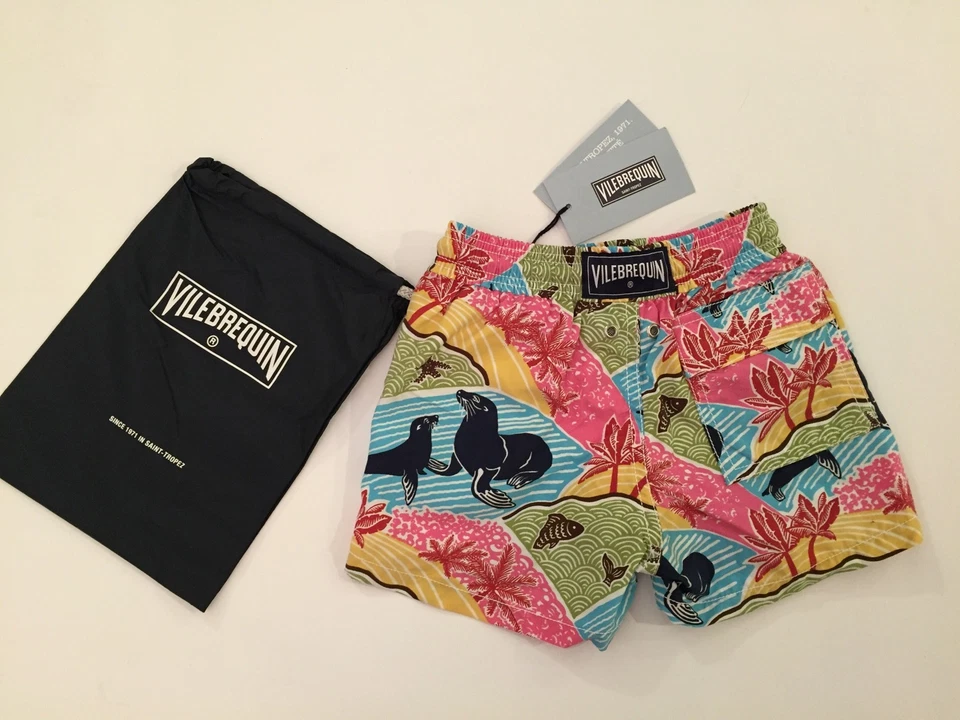 New w Tags & Bag Authentic Vilebrequin Swim Trunks / Swimwear 2T/ 2Y Unisex Kids - Image 2 of 4