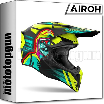 AIROH HELMET CROSS MOTORBIKE WRC31 WRAAAP CYBER YELLOW MATT SZ. S