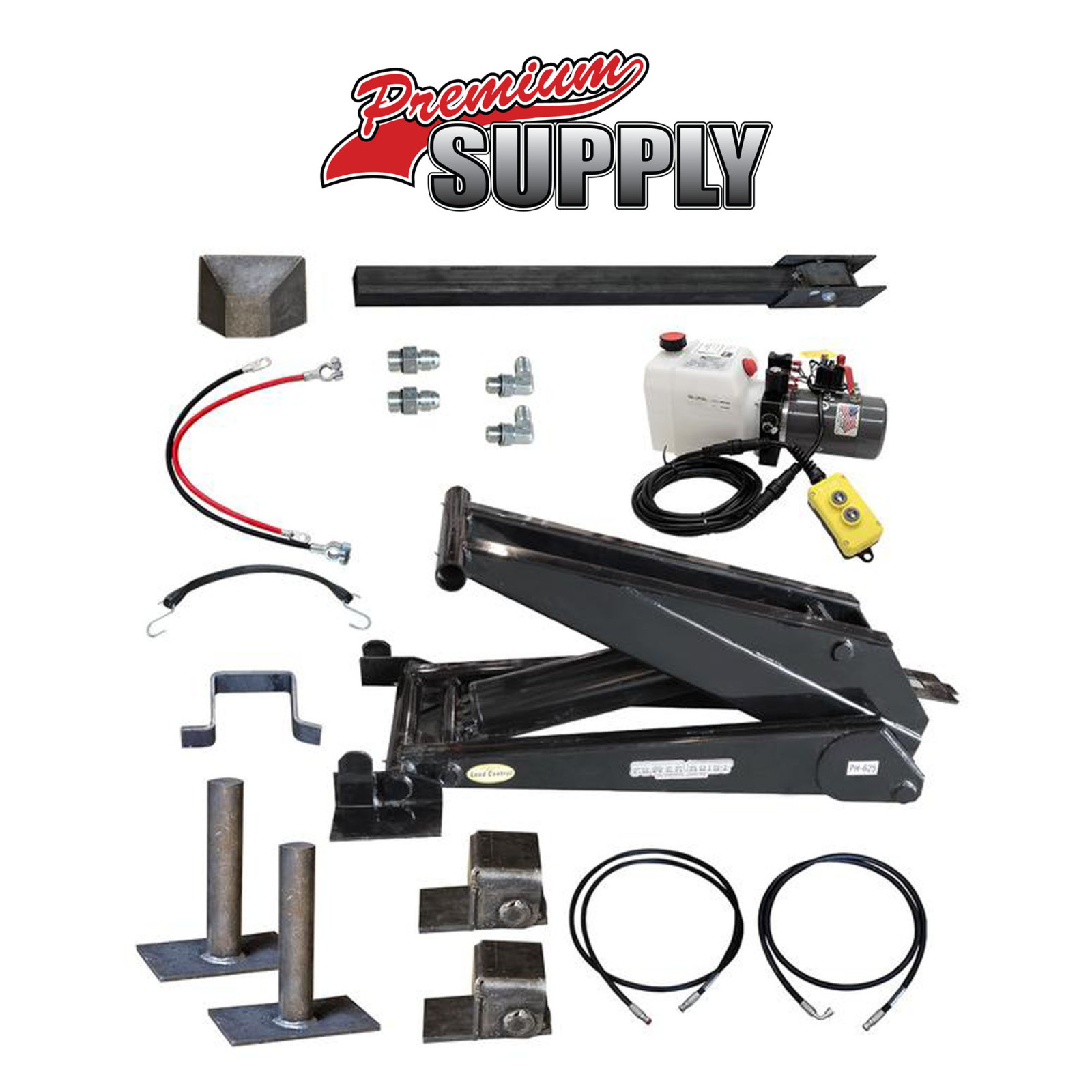 12 Ton (24,000 lb) Dump Trailer Hydraulic Scissor Hoist Kit PH625