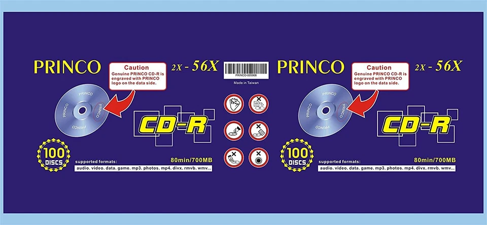 100 Princo Logo Branded CD-R80 700MB 56X - Image 2 of 3