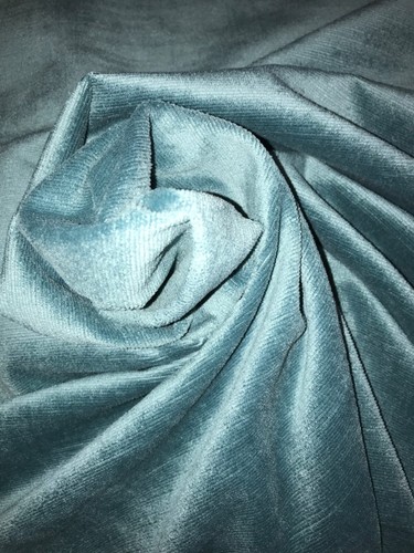 1.40x1.40mwide of turquoise blue high quality velvet upholstery/craft fabric - Picture 2 of 6
