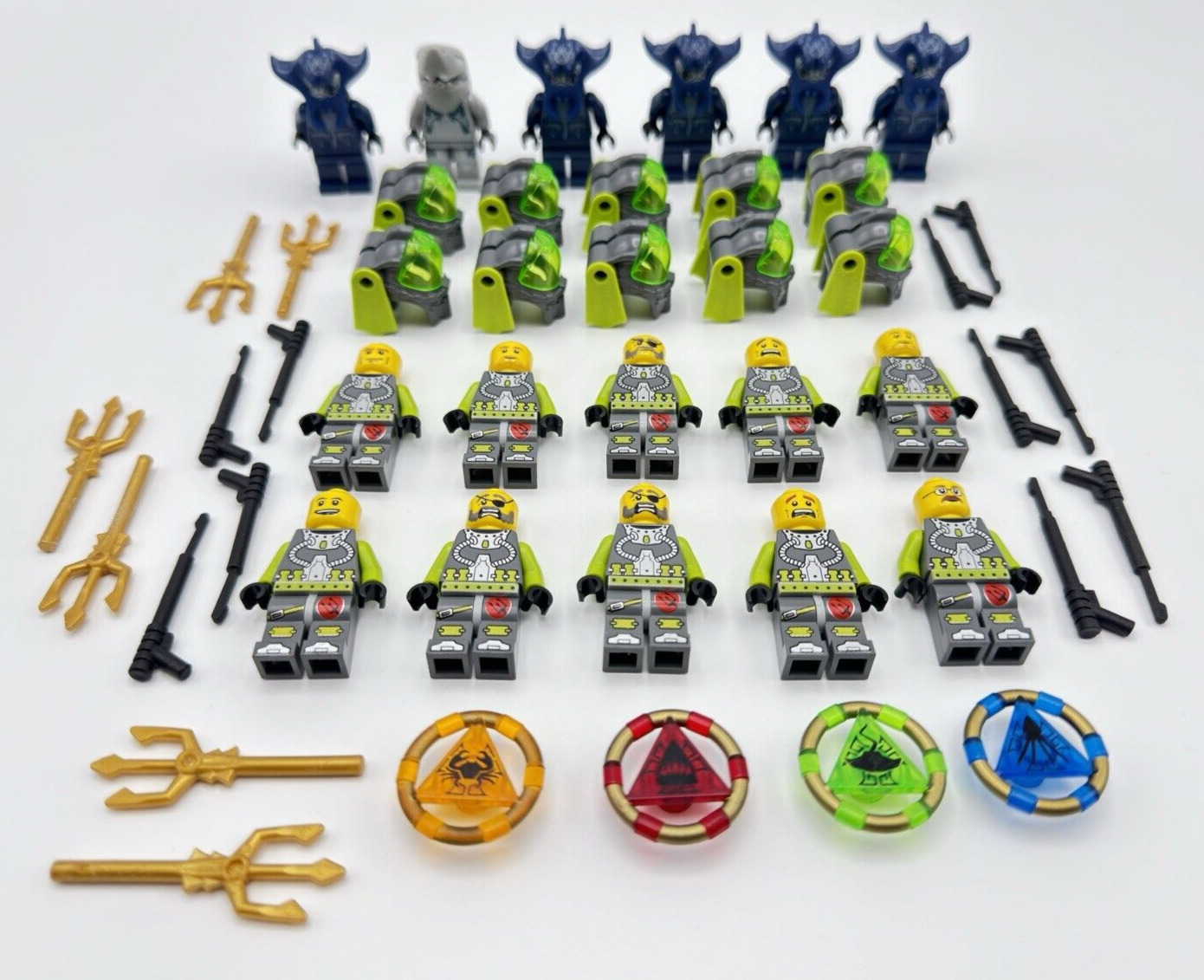 Lego Atlantis Minifigures Lot of (16) w/ Accessories *FREE SHIPPING*